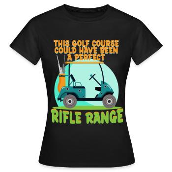 Langstreckenschießen Long Range - Frauen T-Shirt - Schwarz - Vorne - AI Model Female 172 dark (172cm)