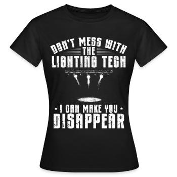 Lighting technician Lighting technician Lighting technology - Women's T-Shirt - black - Front - AI Model Female 172 dark (172cm)