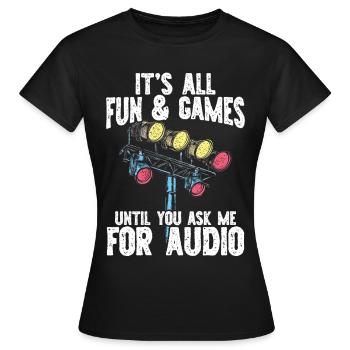 Lighting technician Lighting technician Lighting technology - Women's T-Shirt - black - Front - AI Model Female 172 dark (172cm)