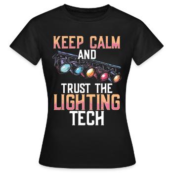 Lighting Technician Lighting Technician Lighting Technology - Women's T-Shirt - black - Front - AI Model Female 172 dark (172cm)