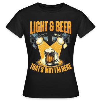 Lighting technician Lighting technician Lighting technology - Women's T-Shirt - black - Front - AI Model Female 172 dark (172cm)