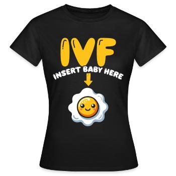 Sensibilisation à l’infertilité FIV Fécondation - T-shirt Femme - noir - Devant - AI Model Female 172 dark (172cm)