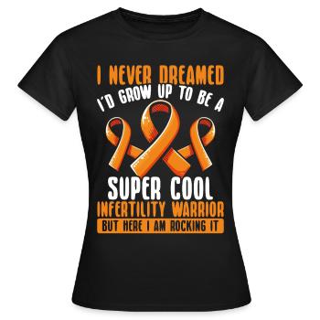 Sensibilisation à l'infertilité FIV fécondation - T-shirt Femme - noir - Devant - AI Model Female 172 dark (172cm)
