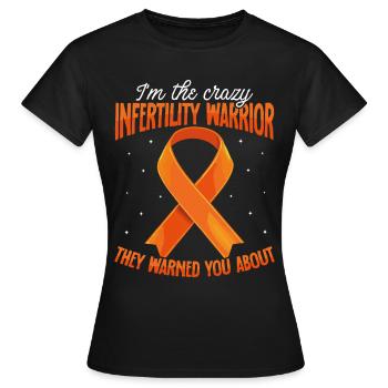Sensibilisation à l'infertilité FIV fécondation - T-shirt Femme - noir - Devant - AI Model Female 172 dark (172cm)