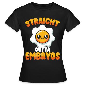 Sensibilisation à l'infertilité FIV fécondation - T-shirt Femme - noir - Devant - AI Model Female 172 dark (172cm)