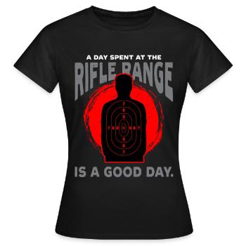 Langstreckenschießen Long Range - Frauen T-Shirt - Schwarz - Vorne - AI Model Female 172 dark (172cm)
