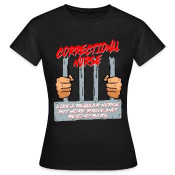 Prison nurse - Women's T-Shirt - black - Front - AI Model Female 172 dark (172cm)