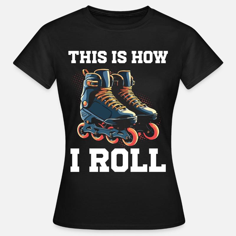 Inline Skating Rollerblading Inline Skates - Frauen T-Shirt - Schwarz
