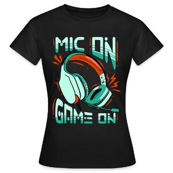 Commentator Sports Presenter - Women's T-Shirt - black - Front - AI Model Female 172 dark (172cm)