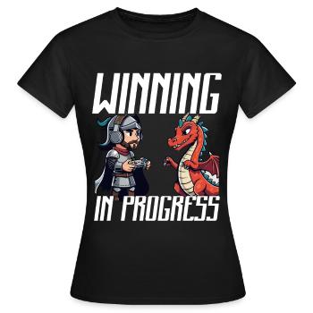 Esports Esport Gamer Winning In Progress - Frauen T-Shirt - Schwarz - Vorne - AI Model Female 172 dark (172cm)