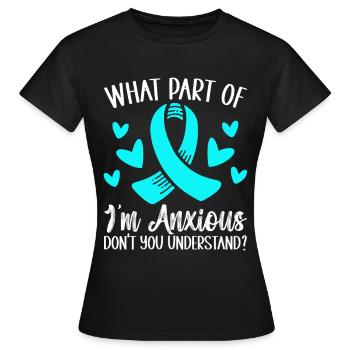 Trouble anxieux Trouble anxieux - T-shirt Femme - noir - Devant - AI Model Female 172 dark (172cm)