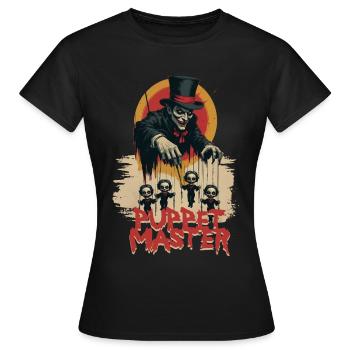 Puppenspieler Bauchredner Puppet Master - Frauen T-Shirt - Schwarz - Vorne - AI Model Female 172 dark (172cm)