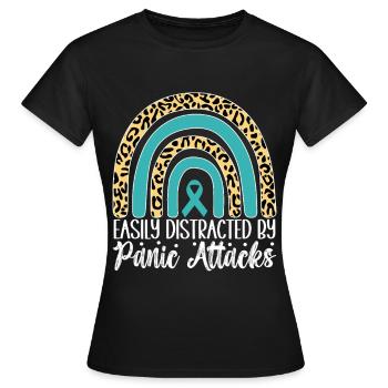 Trouble anxieux Trouble anxieux - T-shirt Femme - noir - Devant - AI Model Female 172 dark (172cm)