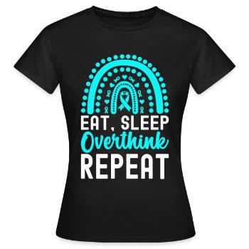 Trouble anxieux Trouble anxieux - T-shirt Femme - noir - Devant - AI Model Female 172 dark (172cm)