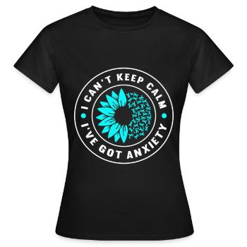 Trouble anxieux Trouble anxieux - T-shirt Femme - noir - Devant - AI Model Female 172 dark (172cm)