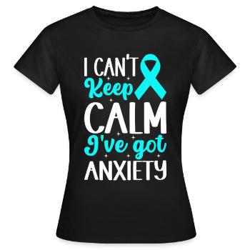 Trouble anxieux Trouble anxieux - T-shirt Femme - noir - Devant - AI Model Female 172 dark (172cm)