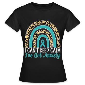 Trouble anxieux Trouble anxieux - T-shirt Femme - noir - Devant - AI Model Female 172 dark (172cm)