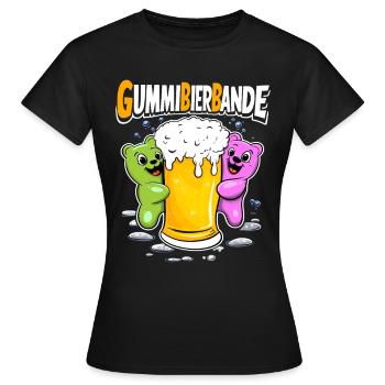 GummiBierBande | Beer Time | Bier - Frauen T-Shirt - Schwarz - Vorne - AI Model Female 172 dark (172cm)