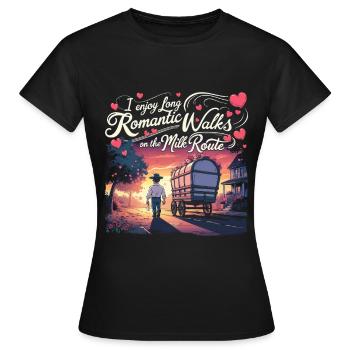 Milkman Milk Route - Women's T-Shirt - black - Front - AI Model Female 172 dark (172cm)