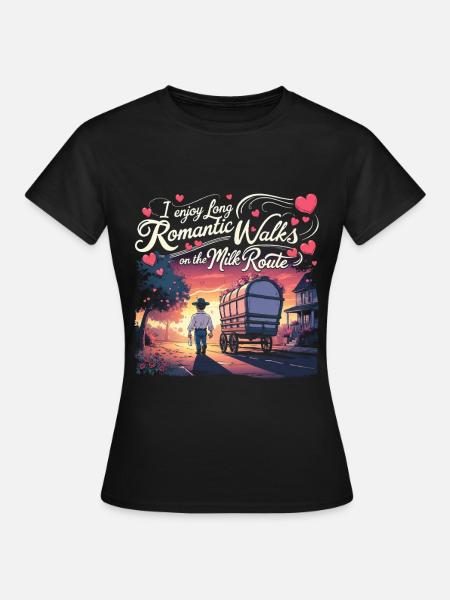 Milchmann Milk Route - Frauen T-Shirt - Schwarz