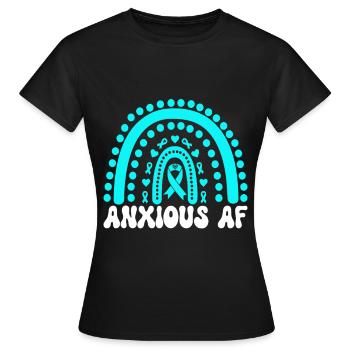 Trouble anxieux Trouble anxieux - T-shirt Femme - noir - Devant - AI Model Female 172 dark (172cm)