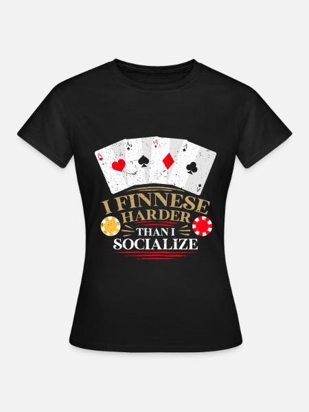 Bridge Spieler - Frauen T-Shirt - Schwarz