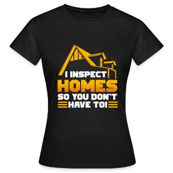 Building Surveyor Building Inspector - Women's T-Shirt - black - Front - AI Model Female 172 dark (172cm)