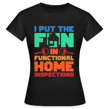 Building Surveyor Building Inspector - Women's T-Shirt - black - Front - AI Model Female 172 dark (172cm)