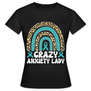 Trouble anxieux Trouble anxieux - T-shirt Femme - noir - Devant - AI Model Female 172 dark (172cm)