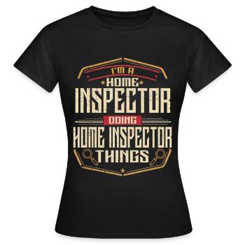 Building Surveyor Building Inspector - Women's T-Shirt - black - Front - AI Model Female 172 dark (172cm)