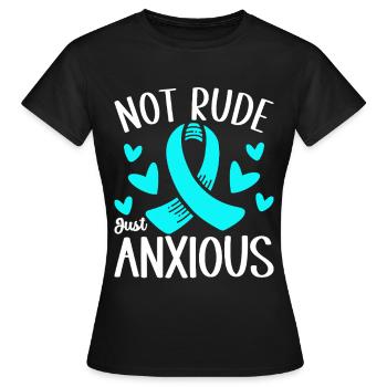 Trouble anxieux Trouble anxieux - T-shirt Femme - noir - Devant - AI Model Female 172 dark (172cm)