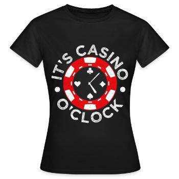 Fan de jeux d’argent C’est Casino O ́Clock Casino - T-shirt Femme - noir - Devant - AI Model Female 172 dark (172cm)
