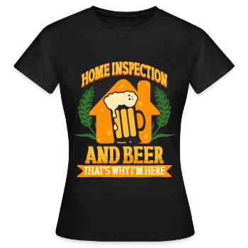 Building Surveyor Building Inspector - Women's T-Shirt - black - Front - AI Model Female 172 dark (172cm)