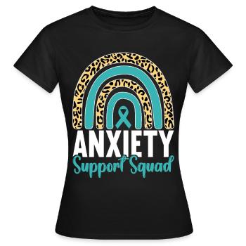 Trouble anxieux Trouble anxieux - T-shirt Femme - noir - Devant - AI Model Female 172 dark (172cm)