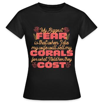 Reproduction de coraux Éleveurs de coraux - T-shirt Femme - noir - Devant - AI Model Female 172 dark (172cm)