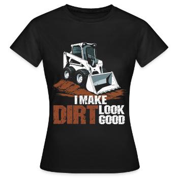 Opérateur de chargeuse compacte Chargeuse compacte - T-shirt Femme - noir - Devant - AI Model Female 172 dark (172cm)