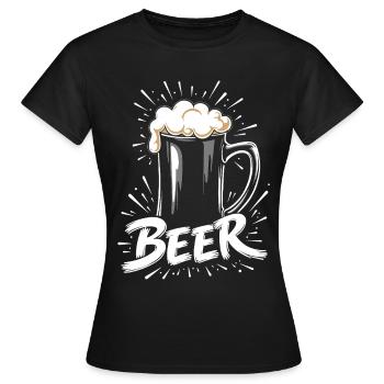 Bier Krug - Frauen T-Shirt - Schwarz - Vorne - AI Model Female 172 dark (172cm)