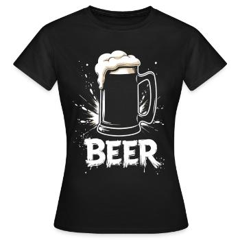 Bier Krug - Frauen T-Shirt - Schwarz - Vorne - AI Model Female 172 dark (172cm)