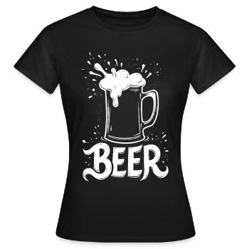 Bier Krug - Frauen T-Shirt - Schwarz - Vorne - AI Model Female 172 dark (172cm)