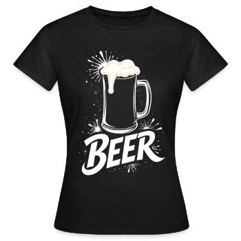 Bier Krug - Frauen T-Shirt - Schwarz - Vorne - AI Model Female 172 dark (172cm)