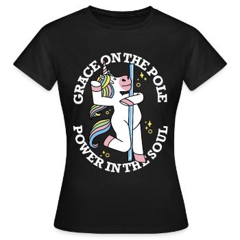 Pole Dancing Poledancing Poledancer - Frauen T-Shirt - Schwarz - Vorne - AI Model Female 172 dark (172cm)