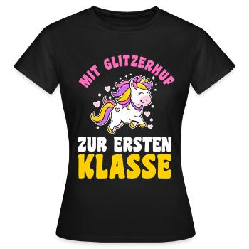 Kindergarten Graduates School Enrollment Horses Schoolchild - Women's T-Shirt - black - Front - AI Model Female 172 dark (172cm)
