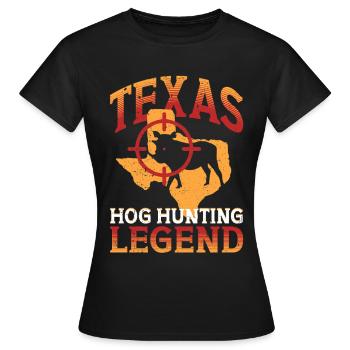 Sanglier Chasse au sanglier Chasseur de sanglier - T-shirt Femme - noir - Devant - AI Model Female 172 dark (172cm)