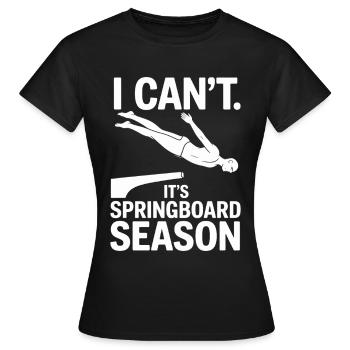 Kunstspringen Turmspringer Sprungbrett - Frauen T-Shirt - Schwarz - Vorne - AI Model Female 172 dark (172cm)