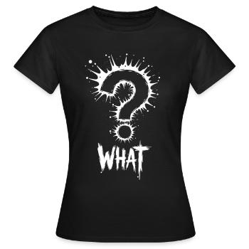 Quel point d’interrogation Splash - T-shirt Femme - noir - Devant - AI Model Female 172 dark (172cm)