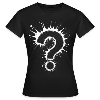 Quel point d’interrogation Splash - T-shirt Femme - noir - Devant - AI Model Female 172 dark (172cm)
