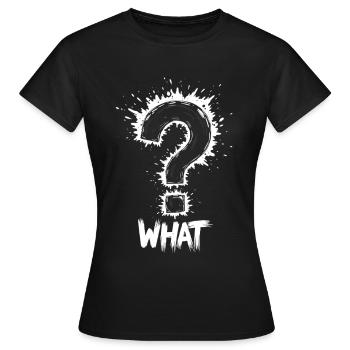 Quel point d’interrogation Splash - T-shirt Femme - noir - Devant - AI Model Female 172 dark (172cm)
