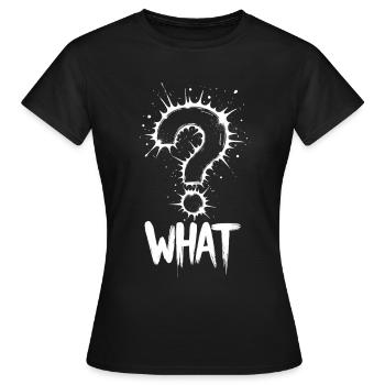 Quel point d’interrogation Splash - T-shirt Femme - noir - Devant - AI Model Female 172 dark (172cm)