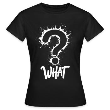 Quel point d’interrogation Splash - T-shirt Femme - noir - Devant - AI Model Female 172 dark (172cm)