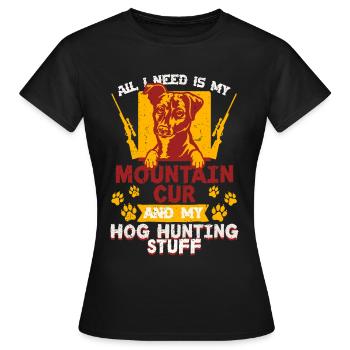 Sanglier Chasse au sanglier Chasseur de sanglier - T-shirt Femme - noir - Devant - AI Model Female 172 dark (172cm)